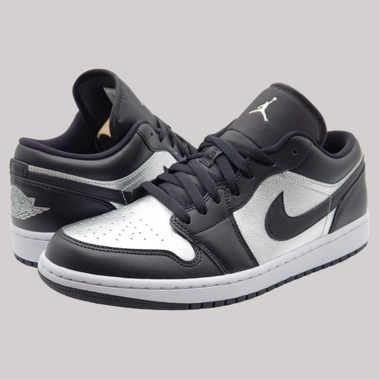 Jordan 1 Low "Black Metallic Silver"