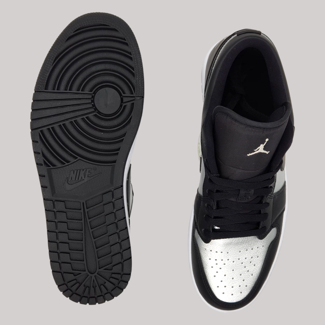 Jordan 1 Low "Black Metallic Silver"