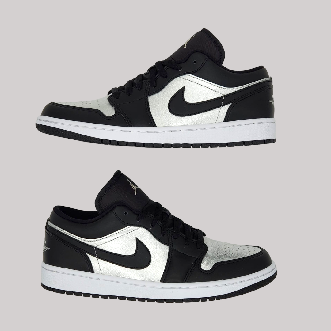 Jordan 1 Low "Black Metallic Silver"